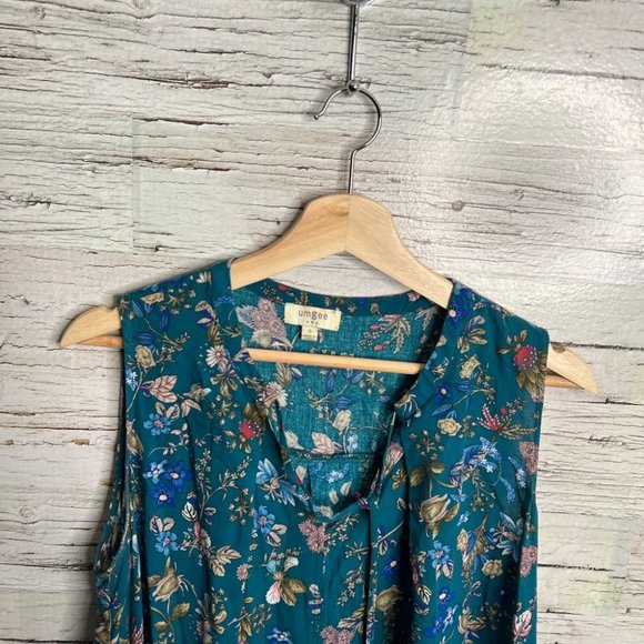 Umgee blue floral dress mini size small - Picture 3 of 7